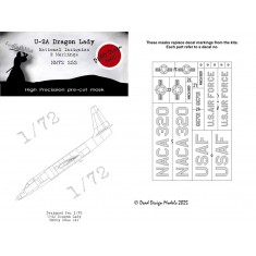 1/72 U-2A National Insignias Masks for HobbyBoss kits