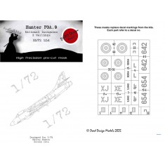 1/72 Hawker Hunter FGA.9 National Insignias Masks for Revell kits