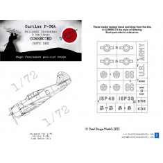 1/72 Curtiss P-36A National Insignias Mask for Arma Hobby kits