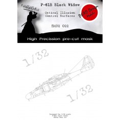 1/32 Northrop P-61B Black Widow Control Surfaces Masking for HobbyBoss kits