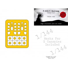 1/144 P-51B/C Mustang Masks for Sweet kits