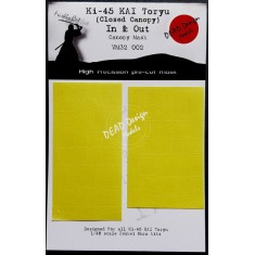 1/32 Kawasaki Ki-45 Toryu (Closed Can., In & Out) Canopy Masking for Zoukei Mura kits