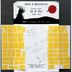1/32 Curtiss SB2C-4 Helldiver (In & Out) Canopy Masking for Infinity Models kits