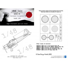 1/48 A6M5 Model 52 Mitsubishi National Insignias Masking for Fine Molds kits