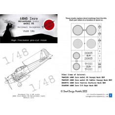 1/48 A6M5 model 52 Mitsubishi National Insignias Masks for Eduard kits