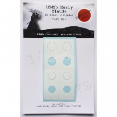 1/72 Mitsubishi A5M2b Early National Insignias Masking for Clear Prop kits