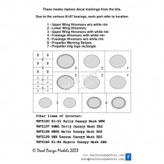 1/72 Mitsubishi G3M Nell National Insignias & Markings Masking  for Hasegawa kits