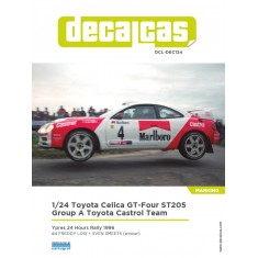 1/24 Toyota Celica GT-Four ST205 Group A Toyota Castrol Marlboro 1996 Decals for Beemax #BX24065