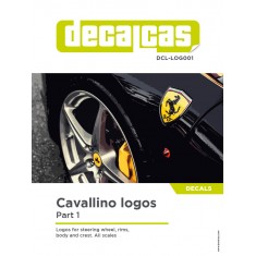 1/24 Ferrari cavallino Logos for steering wheel, rims, body, and crest