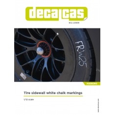 1/12 Tyre Sidewall White Chalk Markings for F1 and GTs car
