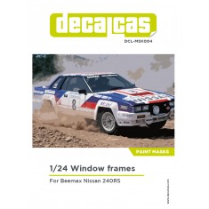 1/24 Nissan 240RS Window Frame Masks for Beemax/Aoshima