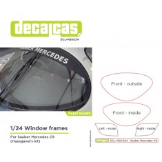 1/24 Sauber Mercedes C9 Window Frame Masks for Hasegawa kit