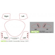 1/24 Porsche 962C Window Frames Masks for Tamiya kit