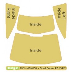 1/24 Ford Focus RS WRC Window Frame Masks for old Hasegawa kit