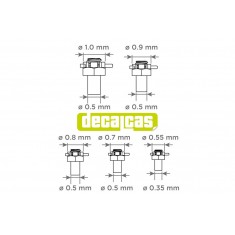 Castle Nut with Split Pin 0.55mm, 0.7mm, 0.8mm, 0.9mm, 1.0mm (resin, 500pcs)