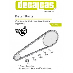 1/12 Generic Chain and Sprocket kit - Type 1