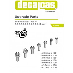 Bolt with Nut Type 1 - 0.5 - 1.1 mm (700pcs, resin)