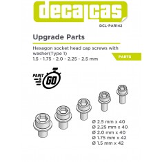 Hexagon Socket Head Cap Screws with Washer Type 1 - 1.5 - 2.5 mm (204pcs, resin)