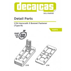 1/24 Aerocath 3 Rectangular Bonnet Fastener Pins (Type R)