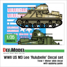1/35 WWII US M3 Lee "Lulubelle" Decal set [Sahara 1943]