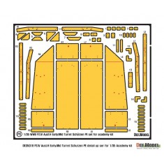1/35 PZ.IV Ausf.H Early/Mid Turret Schurzen Detail PE set for Academy kits