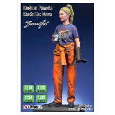 1/24 Modern Female Mechanic Crew "Jennifer" w/Workshop Base