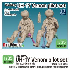 1/35 USMC UH-1Y Venom Pilots for Academy Kit (2 Figures, 3D Printed)