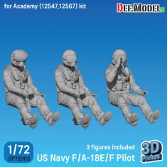 1/72 US Navy F/A-18E/F Pilot set for Academy kit (3 figures)