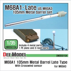 1/35 M68A1 105mm Metal Gun Barrels #Late (4pcs w/resin & PE) for M60A3
