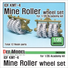 1/35 IDF KMT-4 Mine Roller Wheels Set for Academy kit