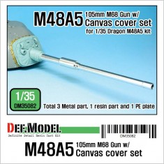 1/35 M48A5 105mm M68 Gun w/Canvas Cover set for Dragon kits