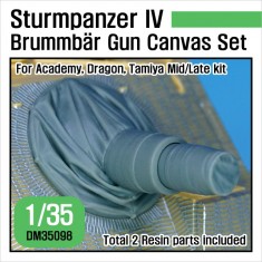 1/35 German Sturmpanzer IV Brummbar Mid/Late Main Gun Canvas Cover Set