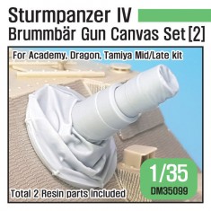 1/35 Sturmpanzer IV Brummbar Mid/Late Canvas Cover V2 for Academy/Dragon/Tamiya kits