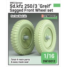 1/16 SdKfz 250/3 'Greif' Sagged Front Wheel set for Das Werk kit