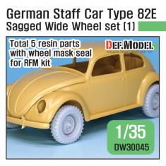 1/35 WWII German Staff Car Type 82E Wide Wheel set Vol. 1 for Rye Field Model