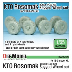 1/35 Polish Army KTO Rosomak "Nokian" Sagged Wheels Set for IBG Models kit