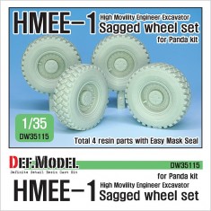 1/35 US HMEE-1 Tractor Sagged Wheel set for Panda Hobby kits