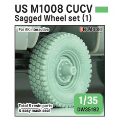 1/35 US M1008 CUCV Sagged Wheel Set for AK Interactive Kit