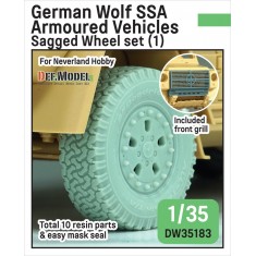 1/35 German Wolf SSA Sagged Wheel Set #1 for Neverland Hobby Kits