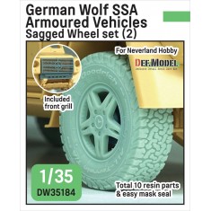 1/35 German Wolf SSA Sagged Wheel Set #2 for Neverland Hobby Kits