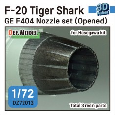 1/72 F-20 Tiger Shark Nozzle set (GE F404 Early type) #Opened for Hasegawa kits