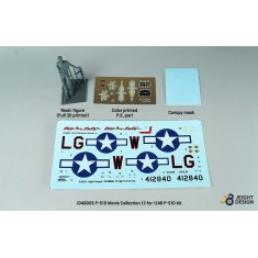 1/48 P-51D Mustang Decal & PE set w/1 Resin Figure for Tamiya/Hasegawa/Airfix kits