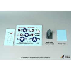 1/72 Movie Collection No.13 P-51D Mustang Decal set w/1 figure Maverick for Tamiya/Academy kits