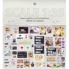 1/35 WWII Italy,France (Allied Road and Commercial Signage)