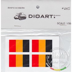 1/35 All Periods - 8 Flags (Belgium) printed double sided on paper