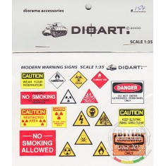 1/35 Modern Assorted Warning Signs (1 sheet)