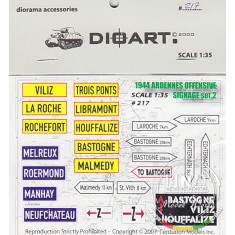 1/35 WWII Ardennes, Locality and Traffic Signs v.2 (x1 sheet)