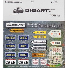 1/35 WWII Normandy, Locality and Traffic Signage v.1 (x1 sheet)