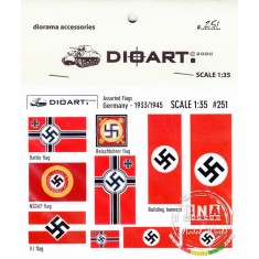 1/35 WWII Germany 1933-1945 Assorted Flags (Full Colour, Bond) 