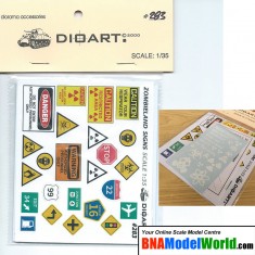 1/35 Future Zombie Land Signs (full colour, 1 Card sheet, 1 styrene sheet, 1 white decals)